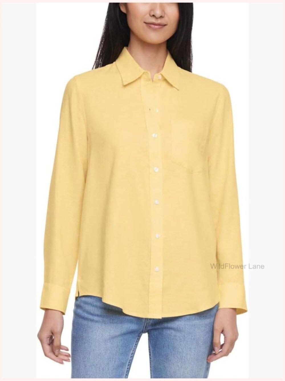 Linen Easy Button Down Shirt - Lightweight Relaxed Fit